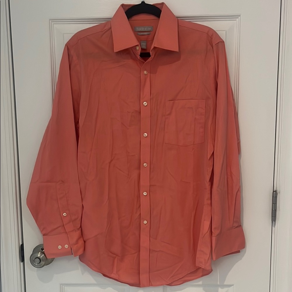 Van Heusen Coral Fitted Button-Up Shirt